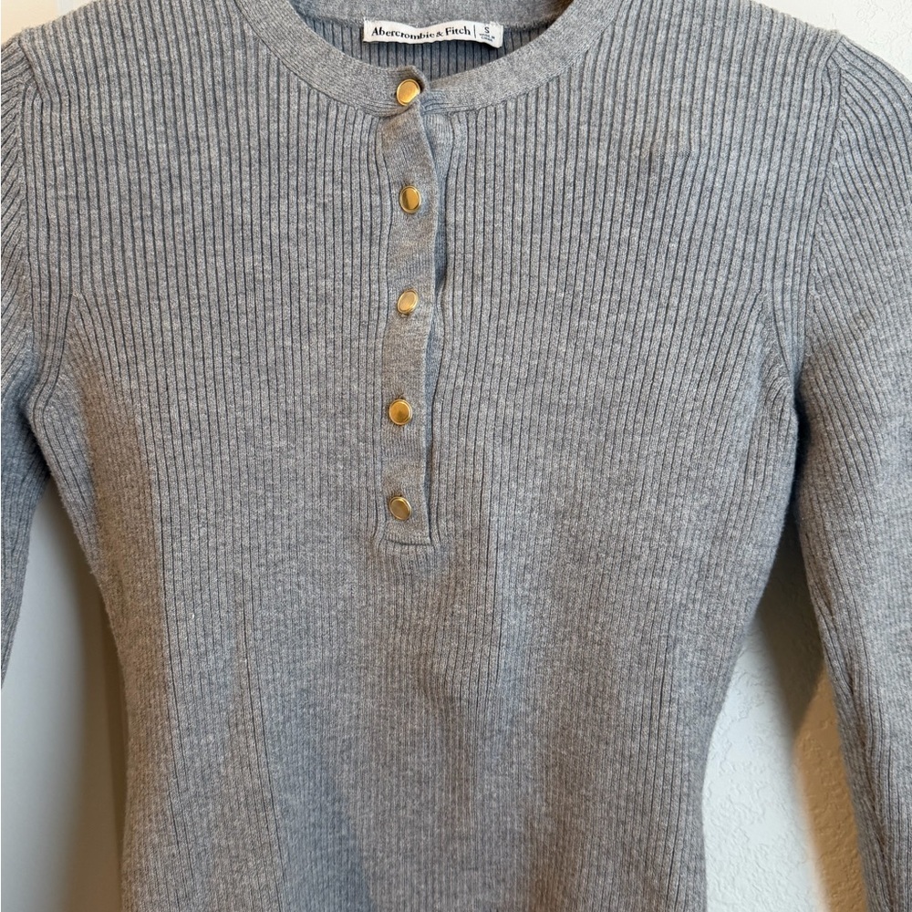 Gray Button-Up top
